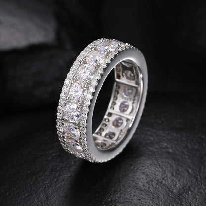 S925 Sterling Silver Moissan Ring Exquisite