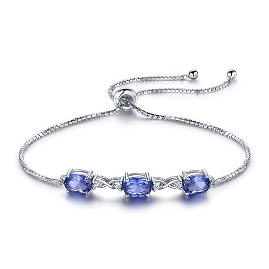 Ladies Adjustable Silver Bangle Bracelet