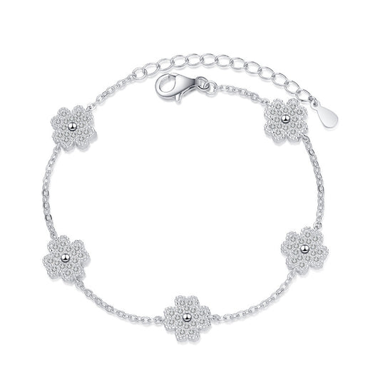 Nazar Flower Silber Armband