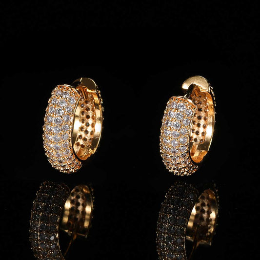 Luxury earrings four-room micro-setting(2 pairs)