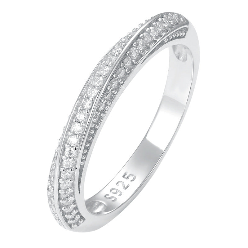 Silver diamond ring for women/men