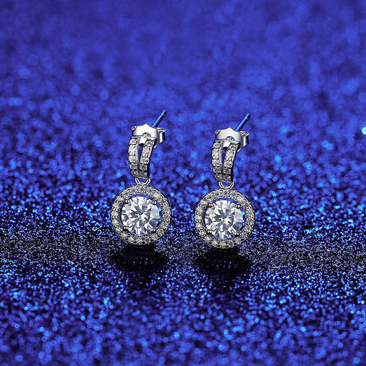 Moissanite Earrings Silver Stud Earrings (1paar)
