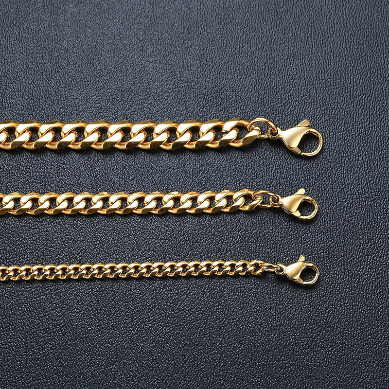 Cuban Link Chain Women/Men Gold Necklace