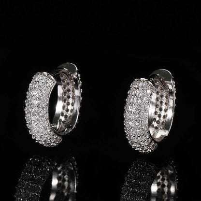 Luxury earrings four-room micro-setting(2 pairs)