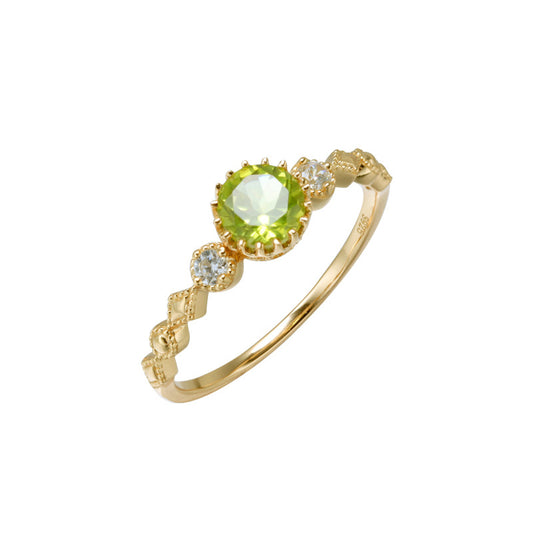Lace Green Peridot Ring