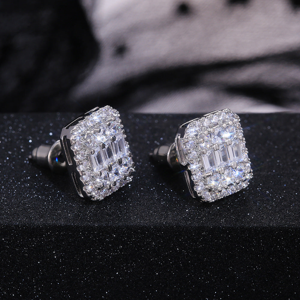 Hot Selling All-match Square Zircon