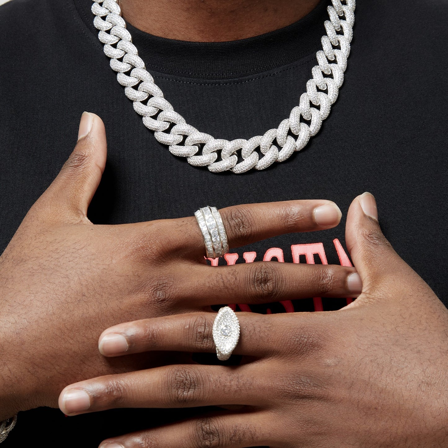 Men's Hip-Hop Full Diamond Ring
