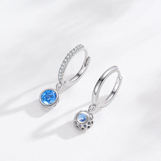 Blue Artificial Diamond Earrings (1paar)