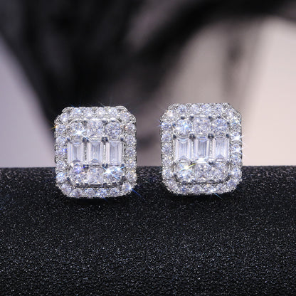 Hot Selling All-match Square Zircon (1pair)