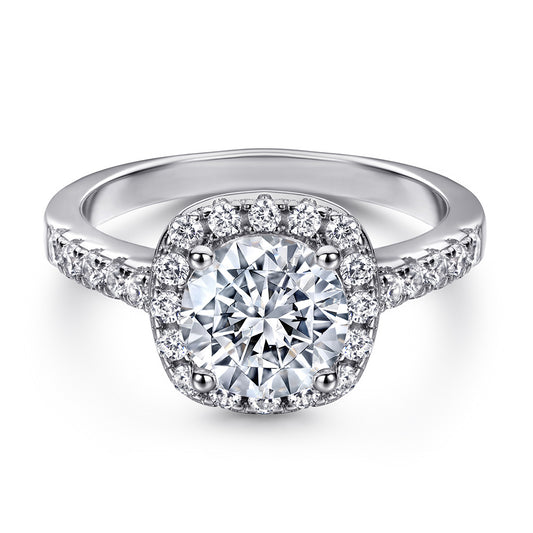 Sterling Silver Zircon Wedding Ring